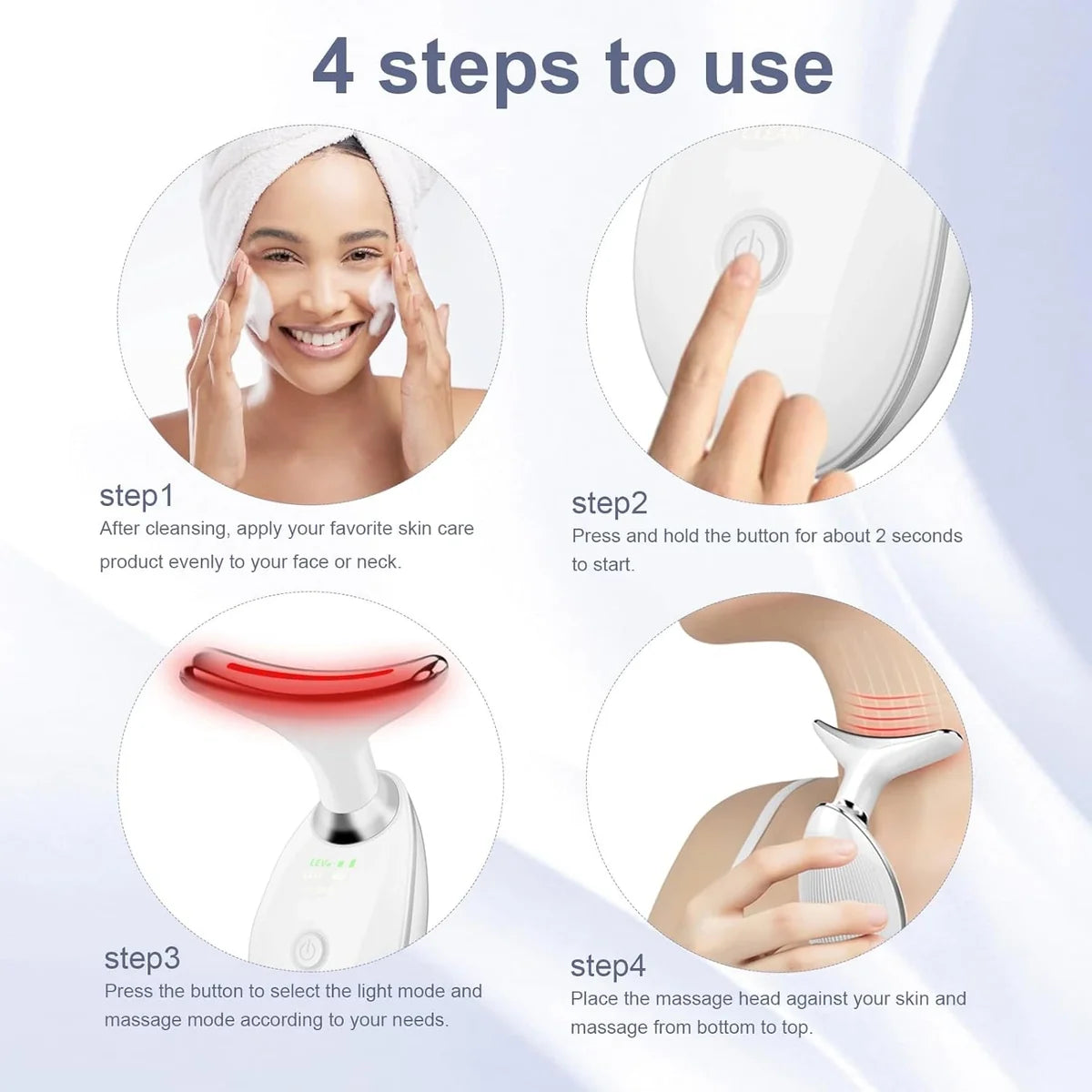 GlowLift 4-in-1 Face & Neck Massager