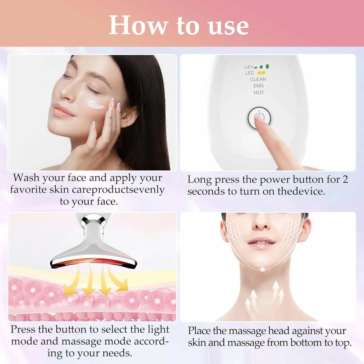 GlowLift 4-in-1 Face & Neck Massager